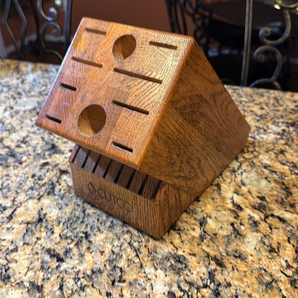 CUTCO ❤️ HOMEMAKER +8 BlOCK IN HONEY FINISH.( knives not included) - Picture 2 of 8